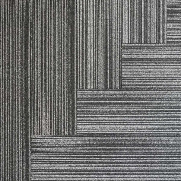 Teppeflis 25x100cm Dark Stripes F12B