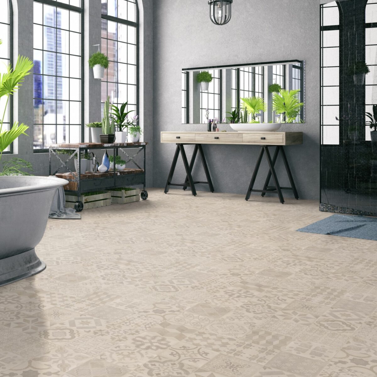 Gulvbelegg Bad Tarkett Aquarelle Almeria Fawn Gulvbelegg | alt på lager - rask levering 5