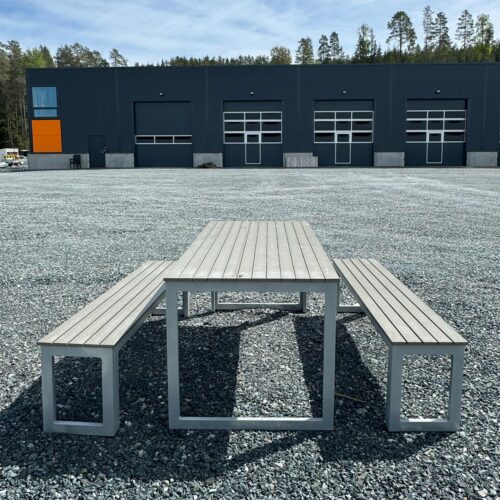 Utemøbel Benk Vedlikeholdsfri Alu/Pvc grå Benk vedlikeholdsfri | alt på lager - rask levering 5