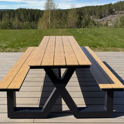 Utemøbel Benk Vedlikeholdsfri Alu/Pvc – Eik naturell Benk vedlikeholdsfri | alt på lager - rask levering 6