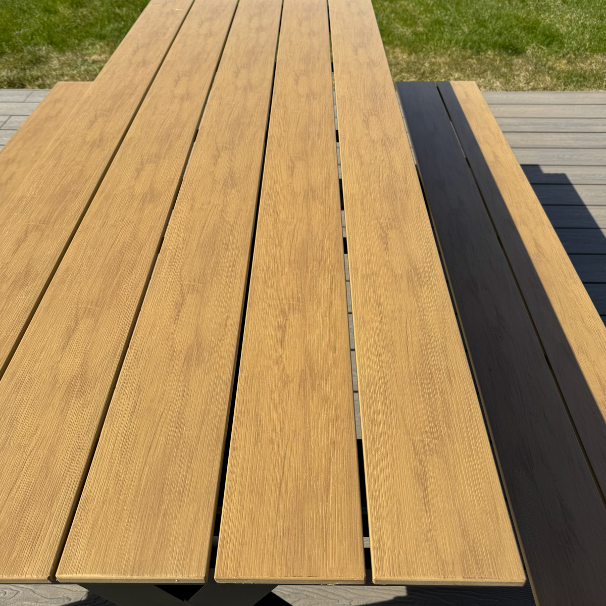 Utemøbel Benk Vedlikeholdsfri Alu/Pvc – Eik naturell Benk vedlikeholdsfri | alt på lager - rask levering 4