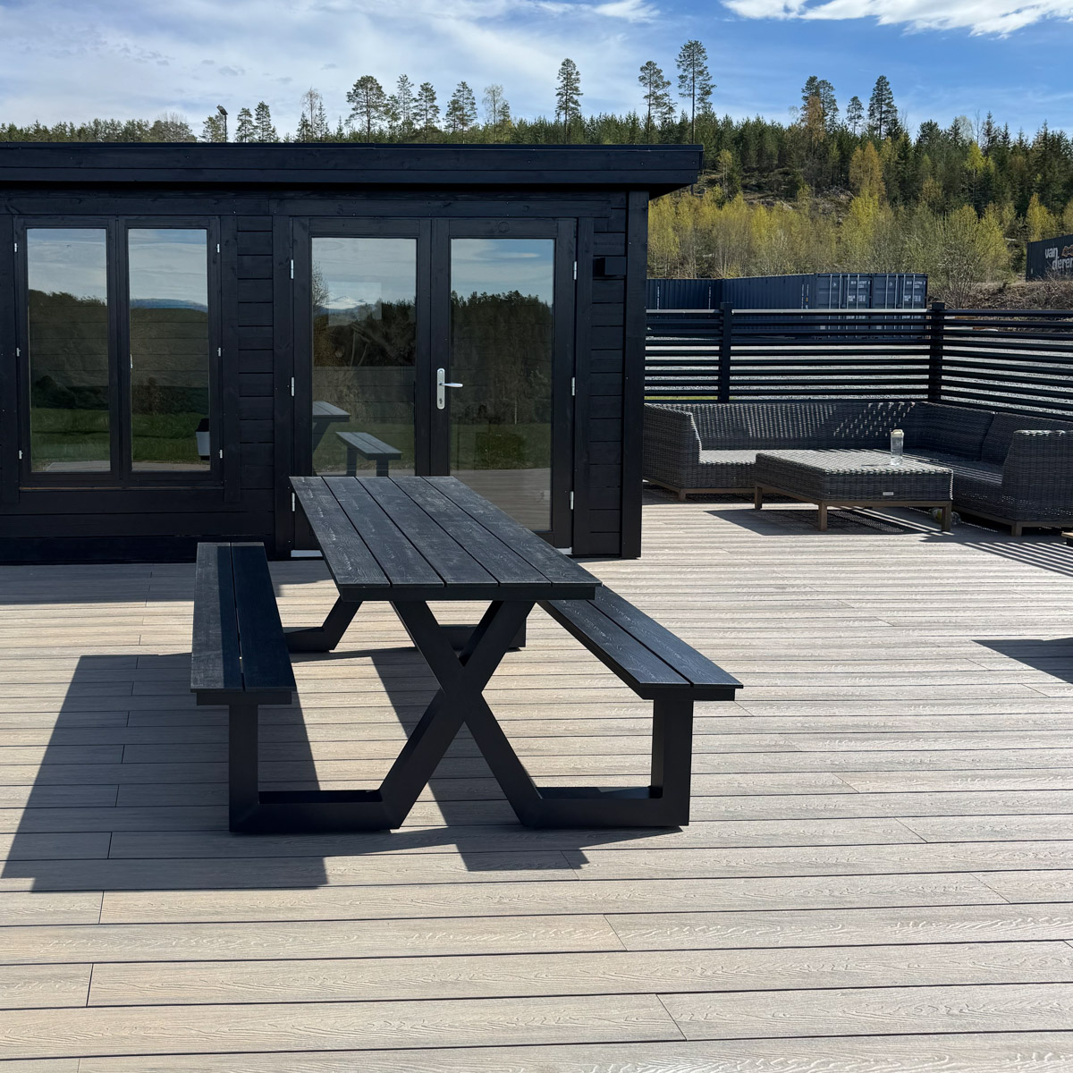 Utemøbel Benk Vedlikeholdsfri Alu/Pvc – Sort Benk vedlikeholdsfri | alt på lager - rask levering 2