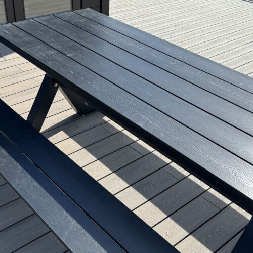 Utemøbel Benk Vedlikeholdsfri Alu/Pvc – Sort Benk vedlikeholdsfri | alt på lager - rask levering 9